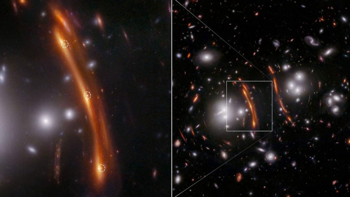 Phénomène rare : James Webb capte une supernova répétée trois fois à cause d’une boucle cosmique