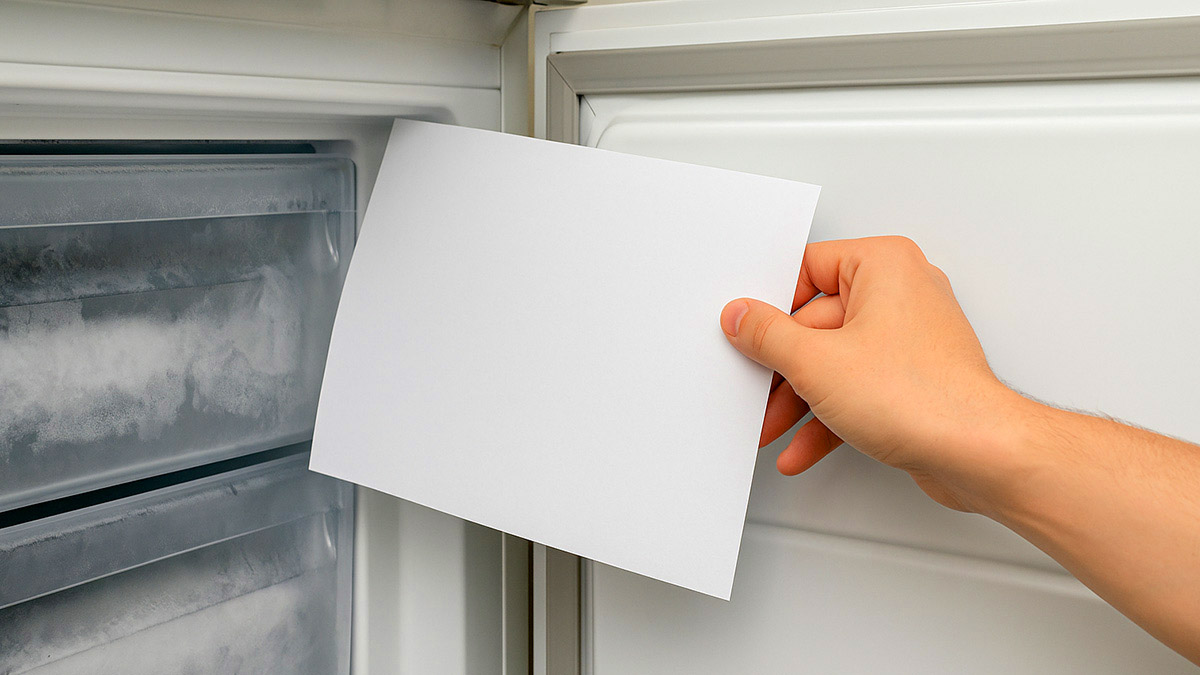 Voici pourquoi les spécialistes conseillent de placer une feuille A4 dans le frigo