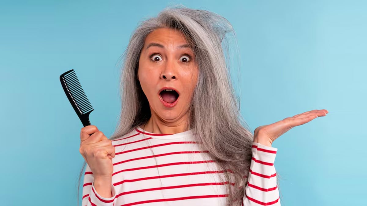 Masquez vos cheveux gris de façon naturelle et retrouvez un look plus jeune, sans teinture
