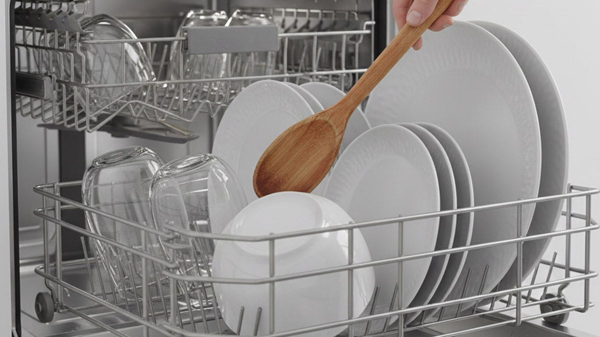 Il met une cuillère en bois dans le lave-vaisselle à chaque cycle : une astuce insolite mais terriblement efficace