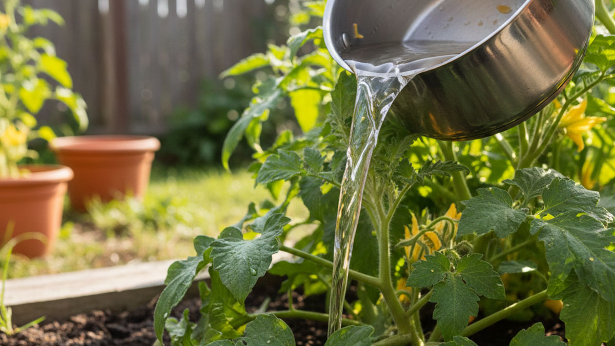 L’eau de cuisson des pâtes : le secret qui a fait réagir son jardin comme aucun engrais auparavant